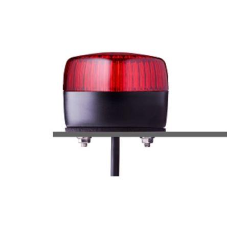 AUER Signal LED maják, řada: PFL Vícestroboskopický barva Červená 24V ac/dc LED Základna 0.003A RoHS IP69, IP67