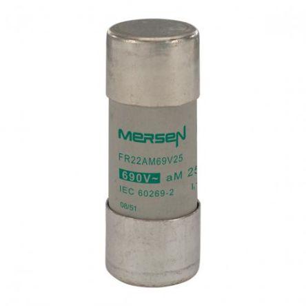 Kazetová pojistka 25A AM 22.2 x 58 mm Mersen Keramika 690V ac