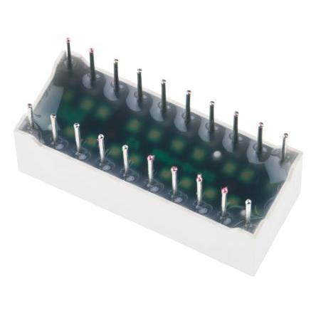 DC-10EWA LED displej 10 Automaticky podsvícený displej s grafickou stupnicí barva LED diody Červená 5.08 mm Kingbright