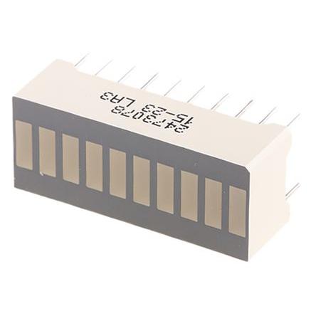 DC-10YWA LED displej Světelná lišta barva LED diody Žlutá 9mcd 10.2 mm Kingbright 588nm