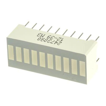 DC-10SGWA LED displej, řada: DC10EWA 10 Světelná lišta barva LED diody Zelená 21mcd 5.08 mm Kingbright 565nm
