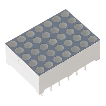 TA07-11GWA LED displej, řada: TA07 Bodová matice Anoda barva LED diody Zelená 12mcd 17.2 mm Kingbright 568nm