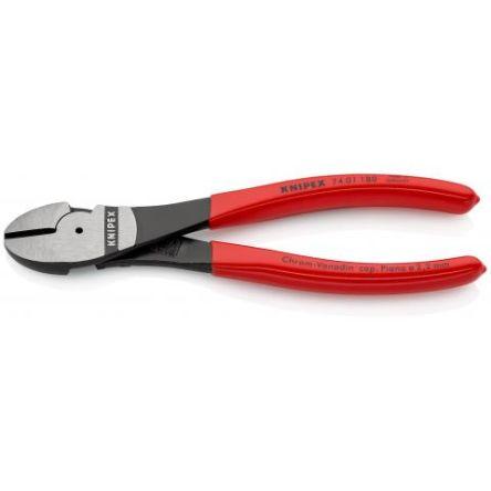 Boční řezačka, celková délka: 180mm, Plastem potažený S kuželkou, Hliník, číslo modelu: Knipex Knipex