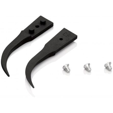 Pinzeta s výměnnými hroty, celková délka: 40mm Antimagnetický, Plast vyztužený uhlíkovými vlákny Zahnuté špička Dávkovač