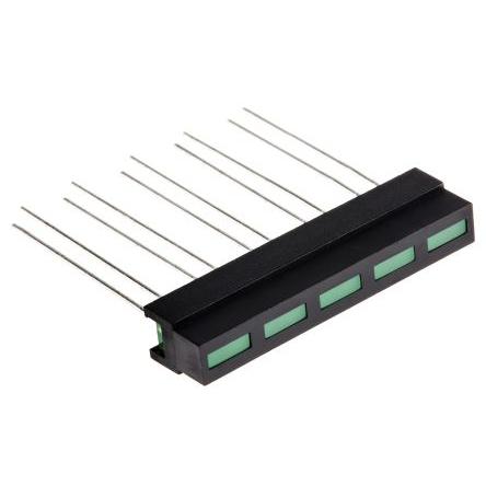 L-133CB/5GDT LED displej, řada: L-133CB/5GDT Světelná lišta barva LED diody Zelená 0.6mcd 1.8 mm Kingbright 568nm