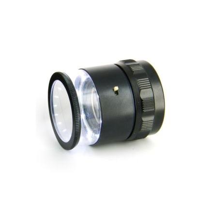 Ruční lupa, poměr zvětšení: 10x průměr čočky 30 mm Osvětlené ideal-tek