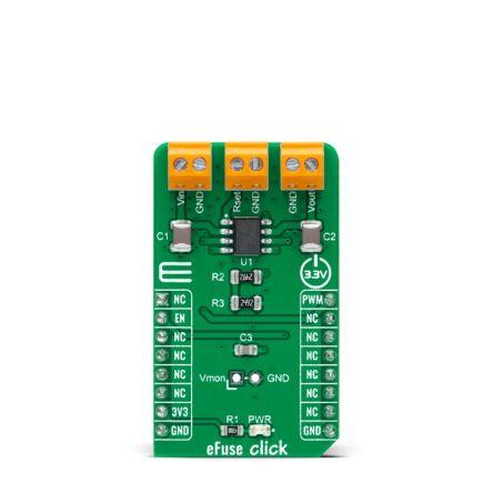Vývojová sada pro řízení napájení EFuse Click Elektronická pojistka MikroElektronika STPW12, pro použití s: Zásuvka