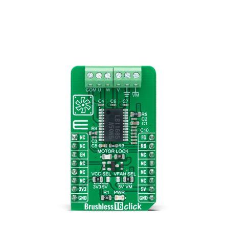 Vývojový nástroj pro motory a robotiku Brushless 16 Click Bezkomutátorový motor DC MikroElektronika LB11685AV, pro