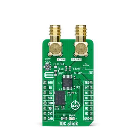 Vývojový nástroj pro hodiny a časovač MIKROE-4770 Převodník času nebo data Time-to-Digital Converter, pro použití s:
