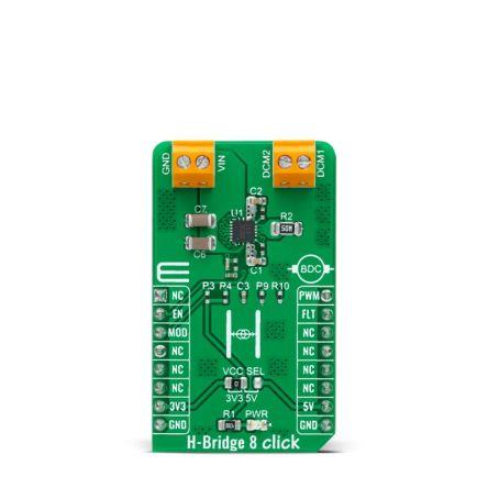 Vývojová sada pro řízení napájení H-můstek 8 Click Budič s polovičním můstkem MikroElektronika MP6519, pro použití s: