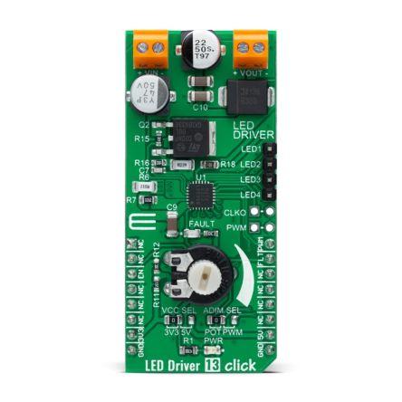 MikroElektronika Vývojový nástroj pro LED MIKROE-4965, LED ovladač, Ovladač LED 13 Click, A80604-1 Přídavná deska, pro