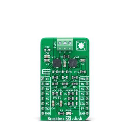Vývojový nástroj pro motory a robotiku Bezkartáčový 22 Click 3fázový motorový pohon MikroElektronika MTD6508, pro