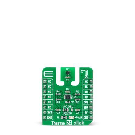 Snímač teploty, klasifikace: Přídavná deska for STS40, pro použití s: Zásuvka mikroBUS Thermo 24 Click MIKROE-5110