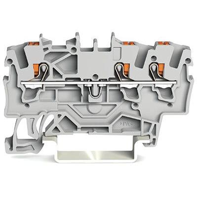WAGO Napájení přes svorkovnici 2201-1301, řada: TOPJOB S, 2201, 800V Šedá 1.5mm² 1 Klecová svorka ATEX, IECEx
