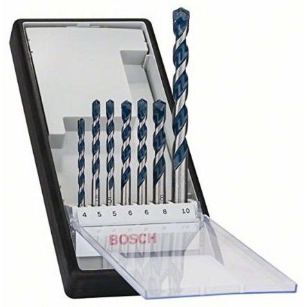 Sada bitů vrtáků, Karbid wolframu na špičce, počet kusů: 7 Zdění Bosch Více materiálů, max. velikost: 10 mm, min.