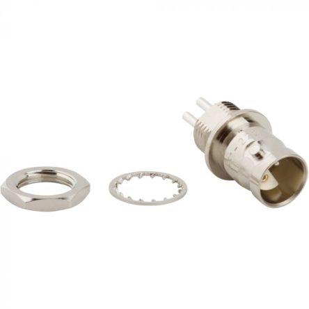Amphenol RF Konektor RF Vnitřní, 50 Ω, orientace těla: Rovný, Přepážka Konektory BNC Přepážka Pájecí, 2GHz 165 °C -65