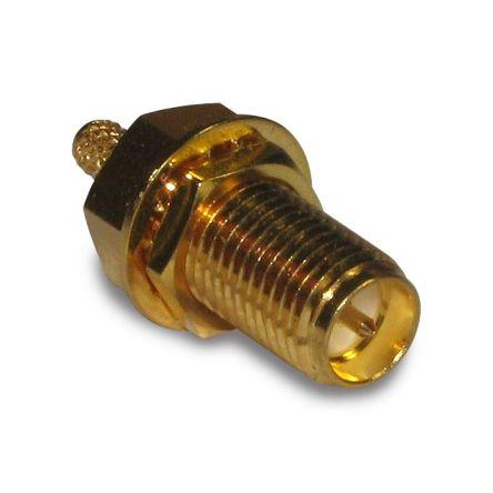 Amphenol RF Konektor RF, orientace těla: Rovný, 50 Ω, 12.4GHz Vnitřní, typ kabelu: LMR-100, M17,119-RG174, RG174, RG188,
