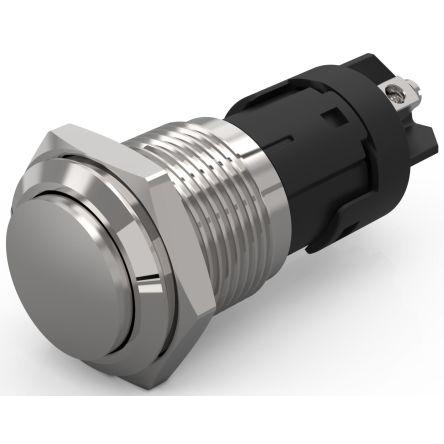EAO Tlačítkový spínač, řada: 82 IP65, IP67 SPDT Panel Blokování 16 mm 3A, barva LED: Bílá 240 V dc 240 V ac