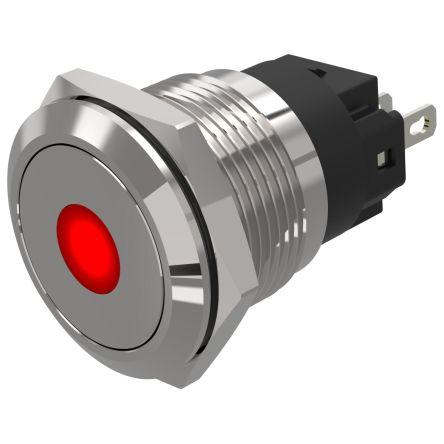 Indikátor, řada: 82 Červená, Zelená, typ žárovky: LED Pájecí zakončení EAO 24V dc 19 mm, IP65, IP67