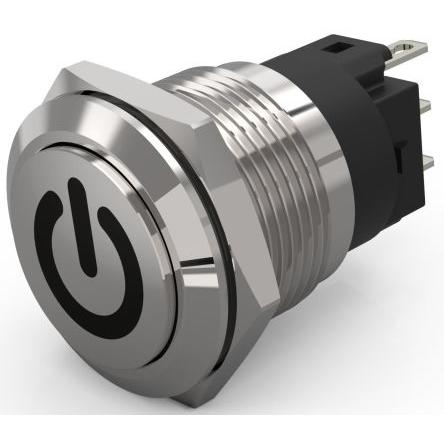 EAO Tlačítkový spínač, řada: 82 IP65, IP67 SPDT Panel Okamžité 19 mm 3A 240 V dc 240 V ac