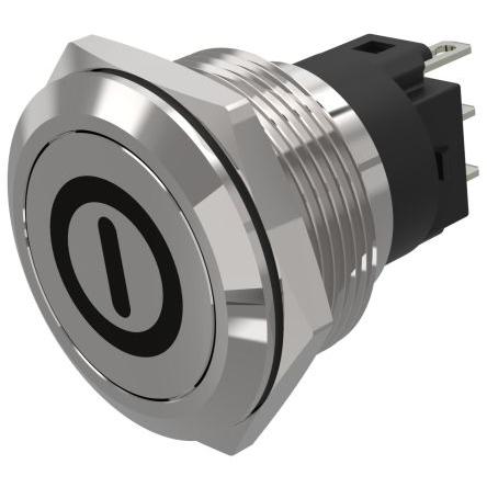 EAO Tlačítkový spínač, řada: 82 IP65, IP67 SPDT Panel Okamžité 22.3 mm 3A 240 V dc 240 V ac