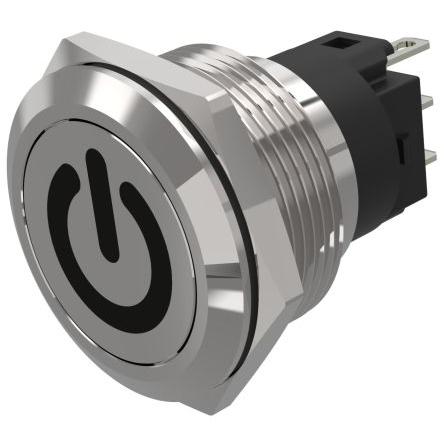EAO Tlačítkový spínač, řada: 82 IP65, IP67 SPDT Panel Okamžité 22.3 mm 3A 240 V dc 240 V ac