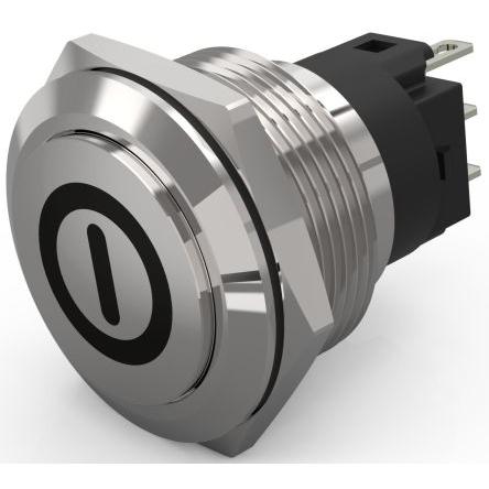 EAO Tlačítkový spínač, řada: 82 IP65, IP67 SPDT Panel Okamžité 22.3 mm 3A 240 V dc 240 V ac