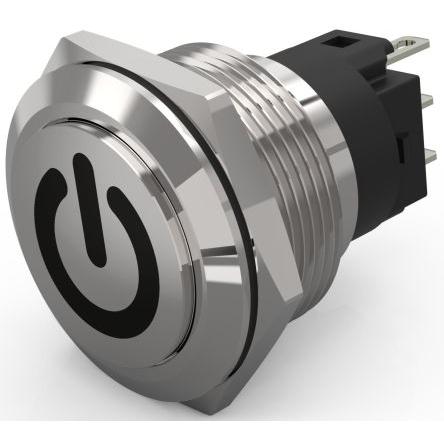 EAO Tlačítkový spínač, řada: 82 IP65, IP67 SPDT Panel Blokování 22.3 mm 3A 240 V dc 240 V ac