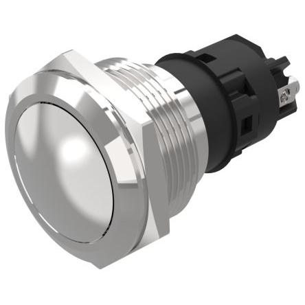 EAO Tlačítkový spínač, řada: 82 IP65, IP67 SPDT Panel Okamžité 22.3 mm 3A, barva LED: Bílá 240 V dc 240 V ac