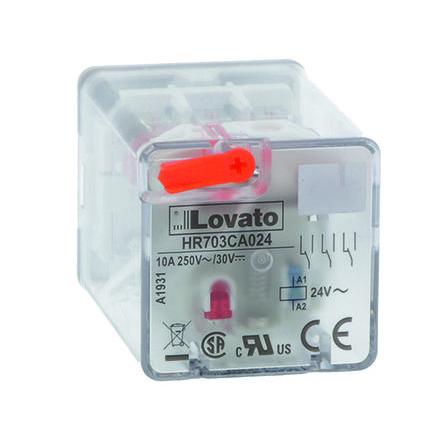 Lovato Relé bez blokování 3PDT Lišta DIN 10A 230V ac HR703C