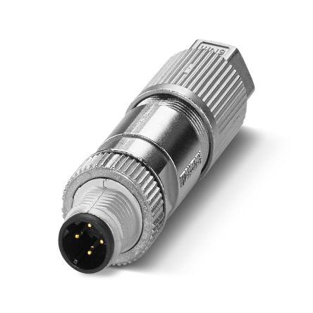 Kulatý konektor, počet kontaktů: 4, Kabel, velikost: M12 Phoenix Contact, pohlaví kontaktu: Vnější, orientace těla: