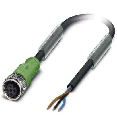 Kabel ovladače snímače, A: Vnitřní, A: M12, Rovný 5, B: Bez koncovky, 48V 2, IP67, řada: 0-PUR/M12FS, SAC-3P-10 Phoenix