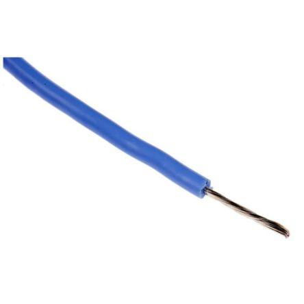 Zapojovací vodič, typ kabelu: Jednožilový, prameny vodičů: 16/0.2 mm, Modrá, 750V 25 m 20 AWG Silikonová pryž RS PRO