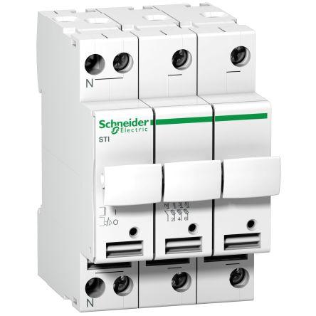 Schneider Electric Pojistka odpojovač spínače, řada: Acti9 Fusible 3pólový 10A 8.5 x 31.5 mm