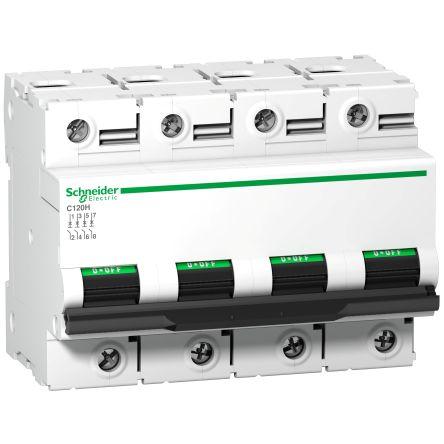Schneider Electric Miniaturní jistič, rozsah: Acti9 C120 4pólový 100A vypínací výkon 15 kA, charakteristika: Typ D,