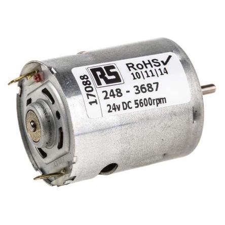 Mellor Electric Motor DC, řada: R DC 24V dc Komutátorový 5600rpm 2.3 Ncm