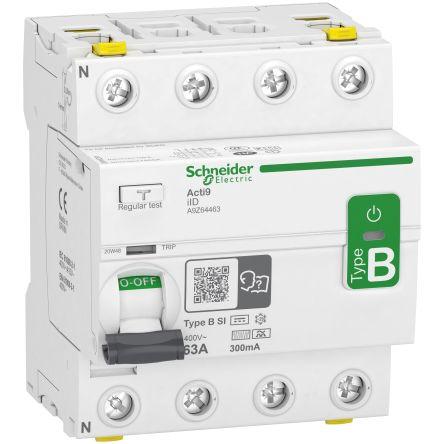 Jistič zbytkového proudu 4pólový Typ B-SI 63A 300 mA Schneider Electric Typ B Acti9 iID REACH, RoHS, CCC, EN, IEC, VDE