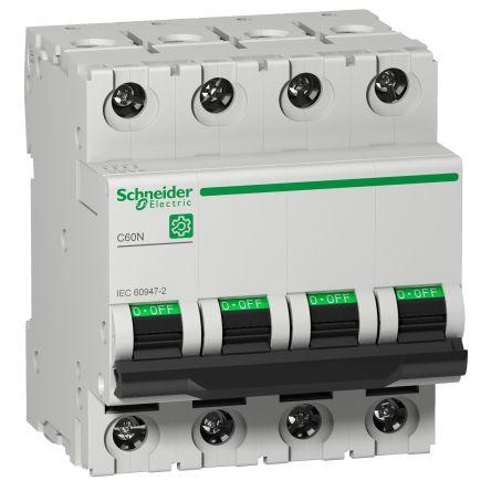 Schneider Electric Miniaturní jistič, rozsah: C60N 4pólový 16A vypínací výkon 10 kA, charakteristika: Typ C, rozsah: