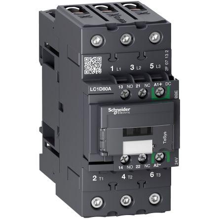 Schneider Electric Stykač napětí ve vinutí 24V dc 3pólový 66 A 37 kW s 3 NO kontakty 24V dc Řízení motoru, Rezistivní