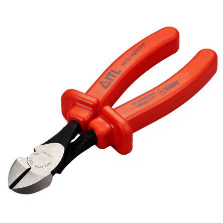 Boční řezačka, celková délka: 200mm, Nylonový termoplast, Uhlíková ocel C45 s 40mm dlouhými čelistmi ITL Insulated Tools