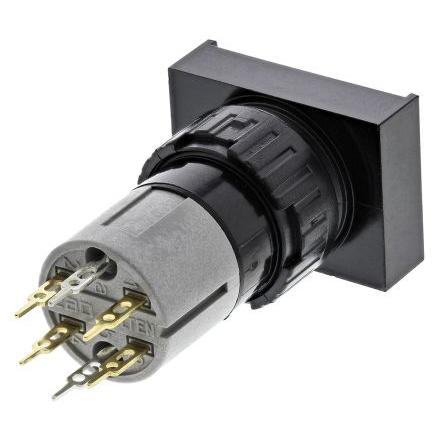 EAO Tlačítkový spínač, řada: 31 IP40 SPDT Montáž na plošný spoj Blokování Osvětlené 16 mm 100mA 42 V dc 42 V ac