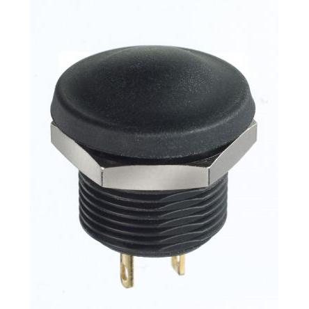 APEM Tlačítkový spínač, řada: IX IP67, IP69K SPST Panel Okamžité 12 mm 2A, barva LED: Černá 28 V dc
