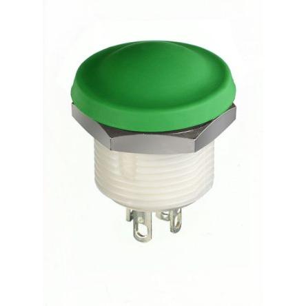APEM Tlačítkový spínač, řada: IX IP67, IP69K SPST Panel Okamžité 12 mm 2A, barva LED: Zelená 28 V dc