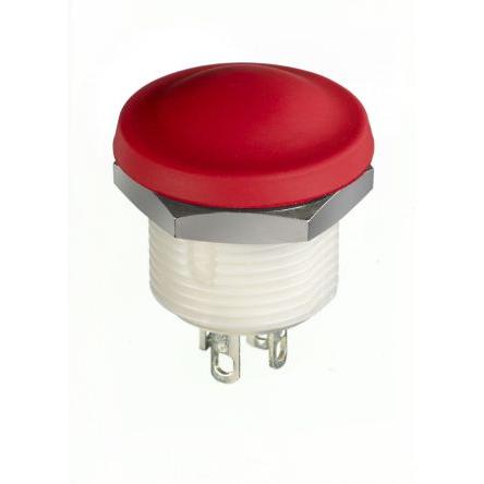 APEM Tlačítkový spínač, řada: IX IP67, IP69K SPST Panel Okamžité 12 mm 2A, barva LED: Červená 28 V dc