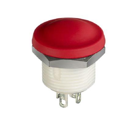 APEM Tlačítkový spínač, řada: IX IP67, IP69K 1 NO/1 NC Panel Okamžité 12 mm 2A, barva LED: Červená 28 V dc