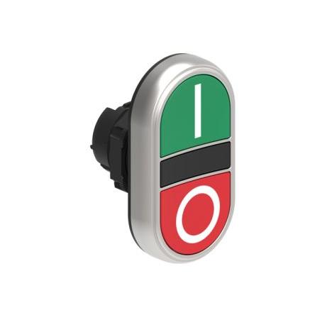 Lovato Tlačítkový spínač, řada: LPCBL71 Zelená, Červená Okamžité, průměr výřezu: 22 mm IP66, IP67, IP69K