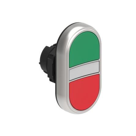 Lovato Tlačítkový spínač, řada: LPCBL71 Zelená, Červená Okamžité, průměr výřezu: 22 mm IP66, IP67, IP69K