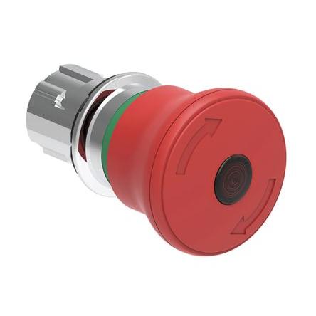 Lovato LPSBL66 Blokování Osvětlené Tlačítko nouzového vypínače Adaptér 22 mm IP69K, IP66, IP67