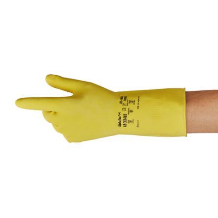 Ansell Pracovní rukavice EN 374 Chemické látky Žlutá Food approved Latex 3 0 1 Latex Ne Ne 8.5 87-063