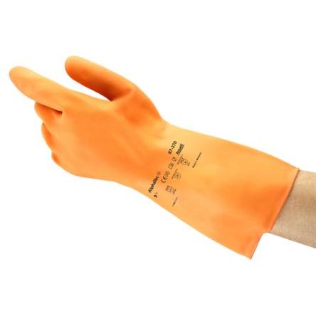 Ansell Pracovní rukavice EN 374 Chemické látky Oranžová FDA Bavlna 2 0 1 Latex Ne Ne 6.5 87-370